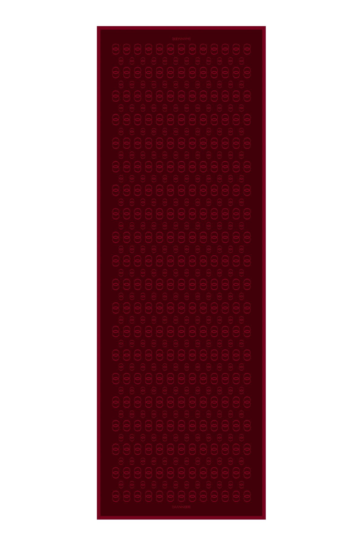 Zincir Noor Bordo Mat Floş Viskon Şal 70x210