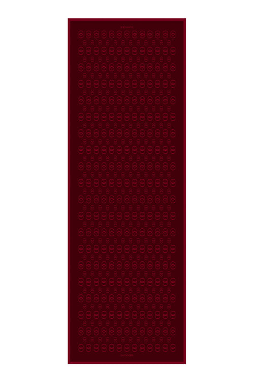 Zincir Noor Bordo Mat Floş Viskon Şal 70x210