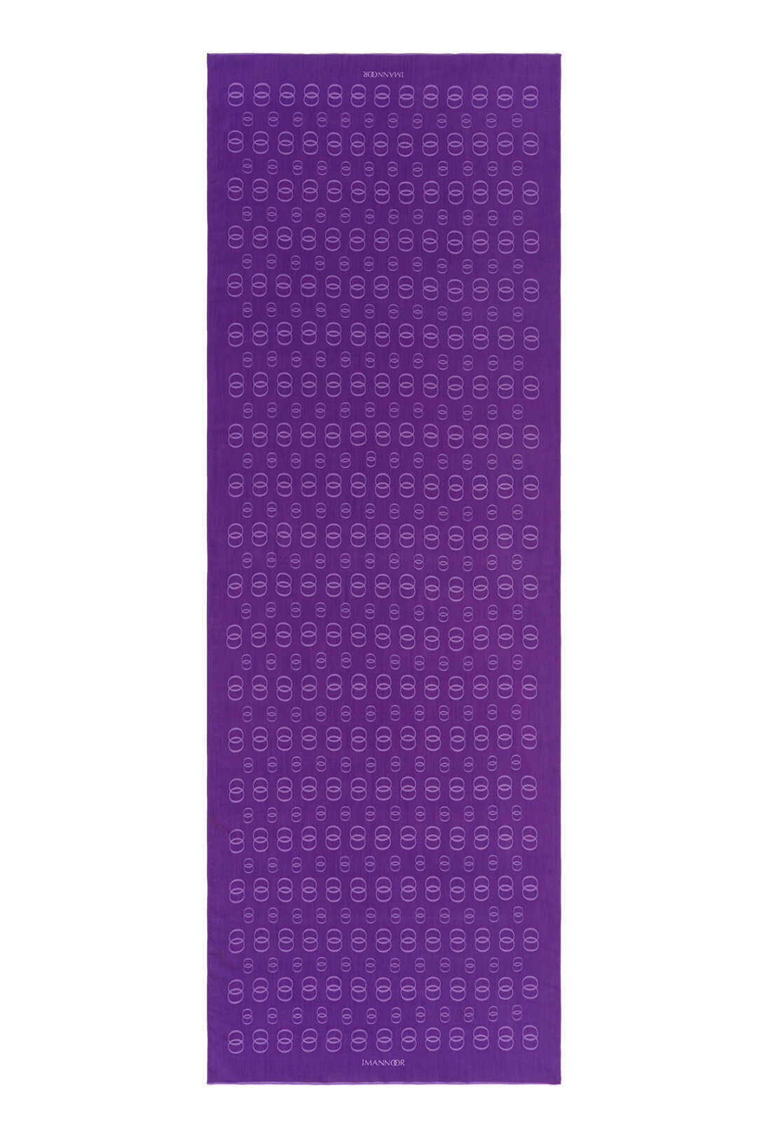 Zincir Noor Mor Mat Floş Viskon Şal 70x210