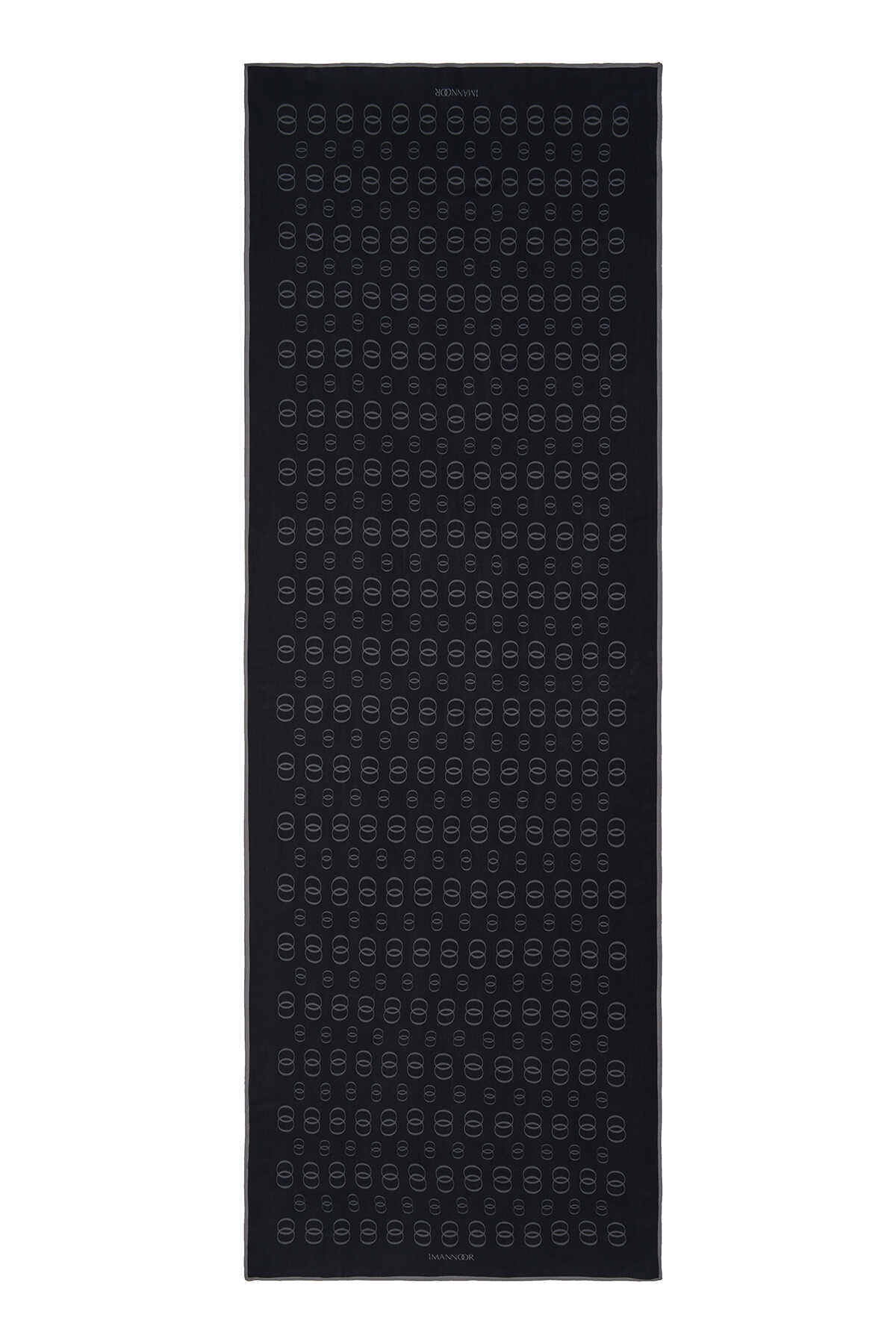 Zincir Noor Siyah Mat Floş Viskon Şal 70x210